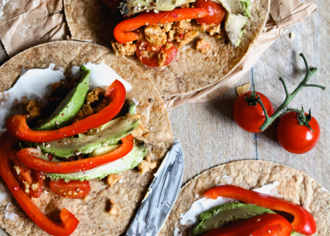 Tempeh Wraps mit Avocado