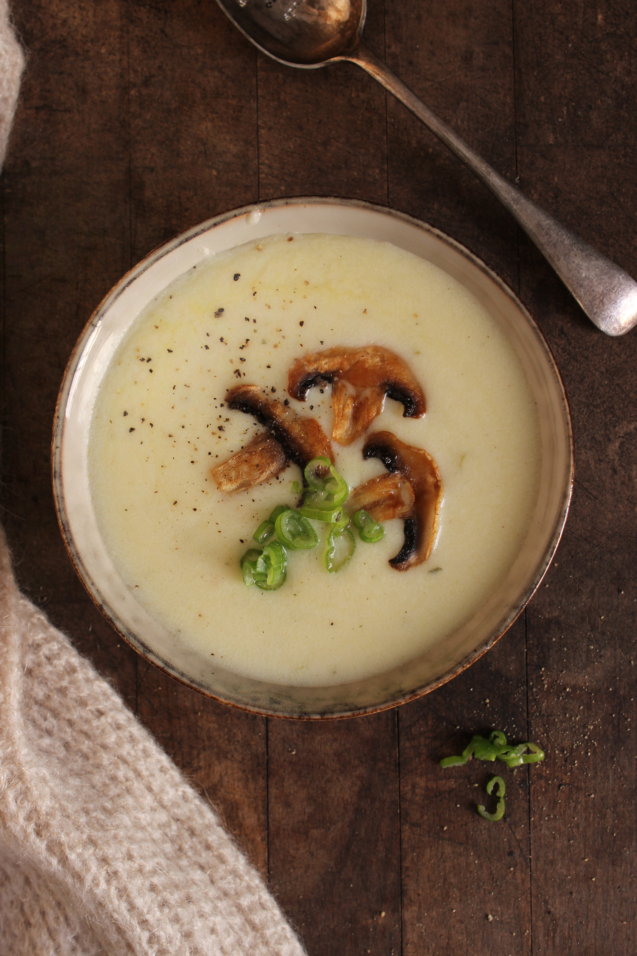Ultra cremige Käsesuppe mit Champignons