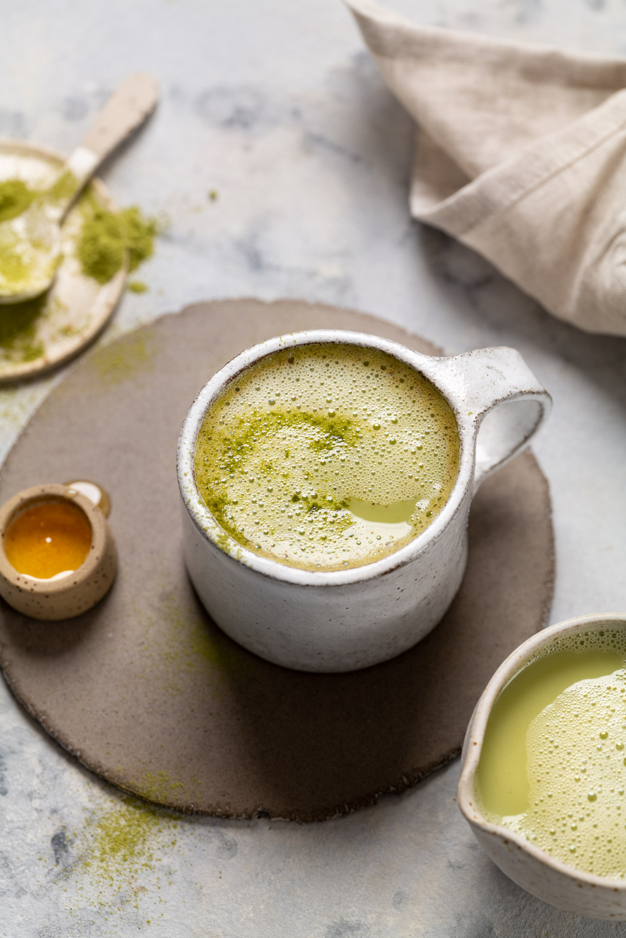 Koffeinfreie Spirulina Latte
