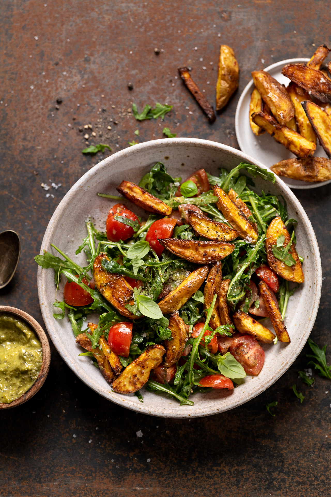 Gerösteter Kartoffelsalat mit Cashew-Pesto