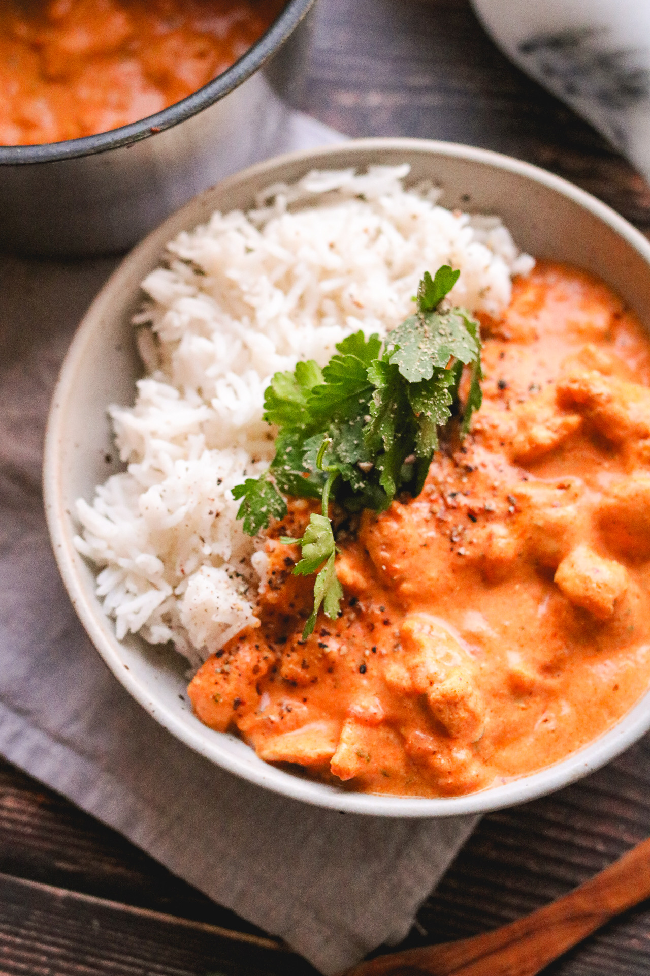 Indisches Butter-Chicken-Curry in vegan