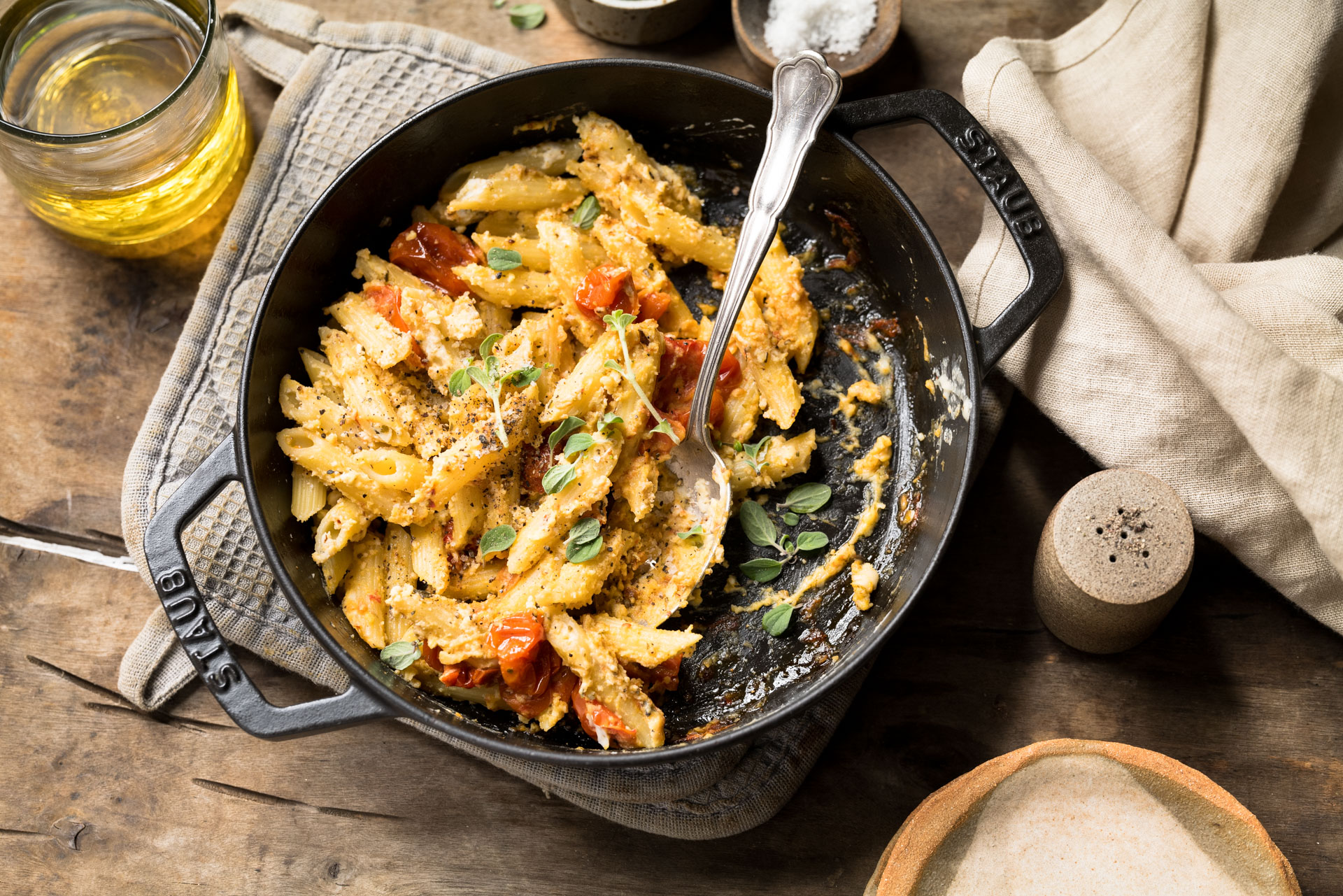 Gebackene Tomaten-Feta-Pasta
