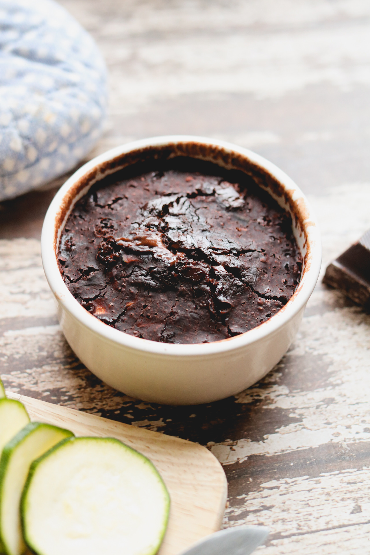 Zucchinibrownie für eine Person