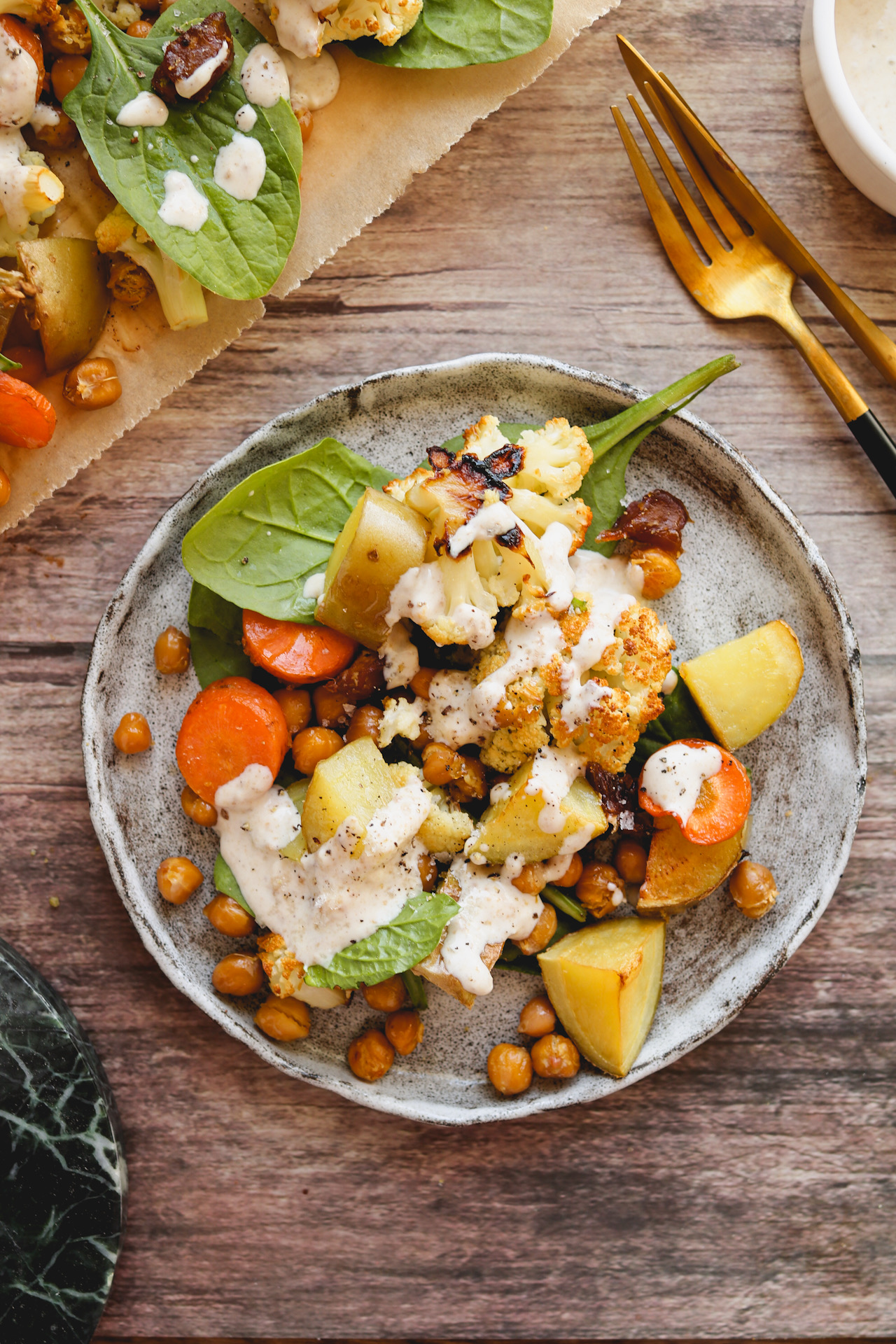 Warmer Wintersalat vom Blech